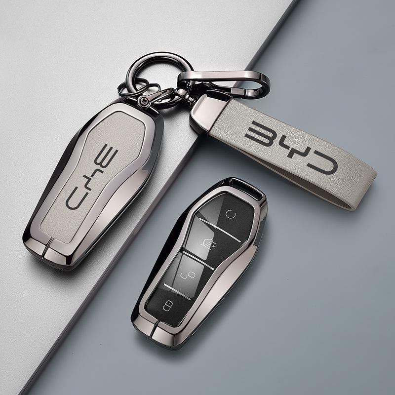 Чехол для автомобильного ключа BYD: Совместимо с Qin PLUS, Tang, Seagull, Seal, Dolphin, Song Plus, Han EV, Yuan и Frigate.