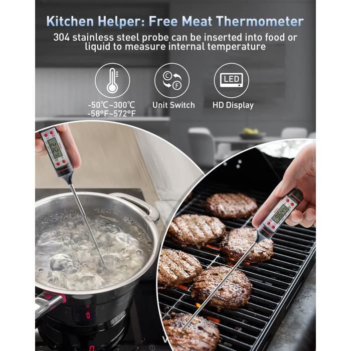 Eventek thermomètre infrarouge sans contact -50°c~600°c