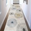 Contemporary Wood Tone Spliced Square Runner Rug Durable Thin Anti Slip Long Mat for Hallway Bedroom Nordic Home Decor