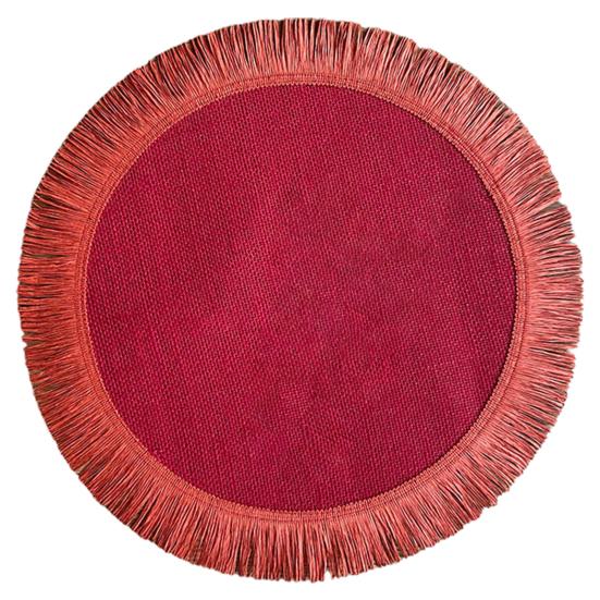 Коврик для обеденного стола с практичной отделкой кисточками, многоцветный коврик для столовых приборов, универсальный защитный коврик для стола, коврик для макраме, коврик для обеденного стола, реквизит для фотографий