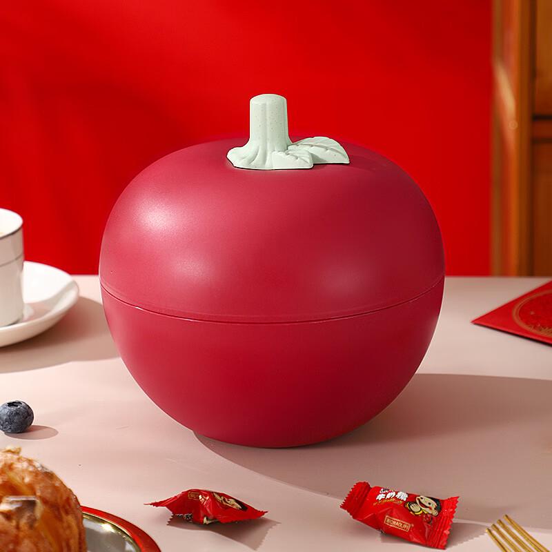 Ru Han Festive Red Apple Plastic Fruit Plate