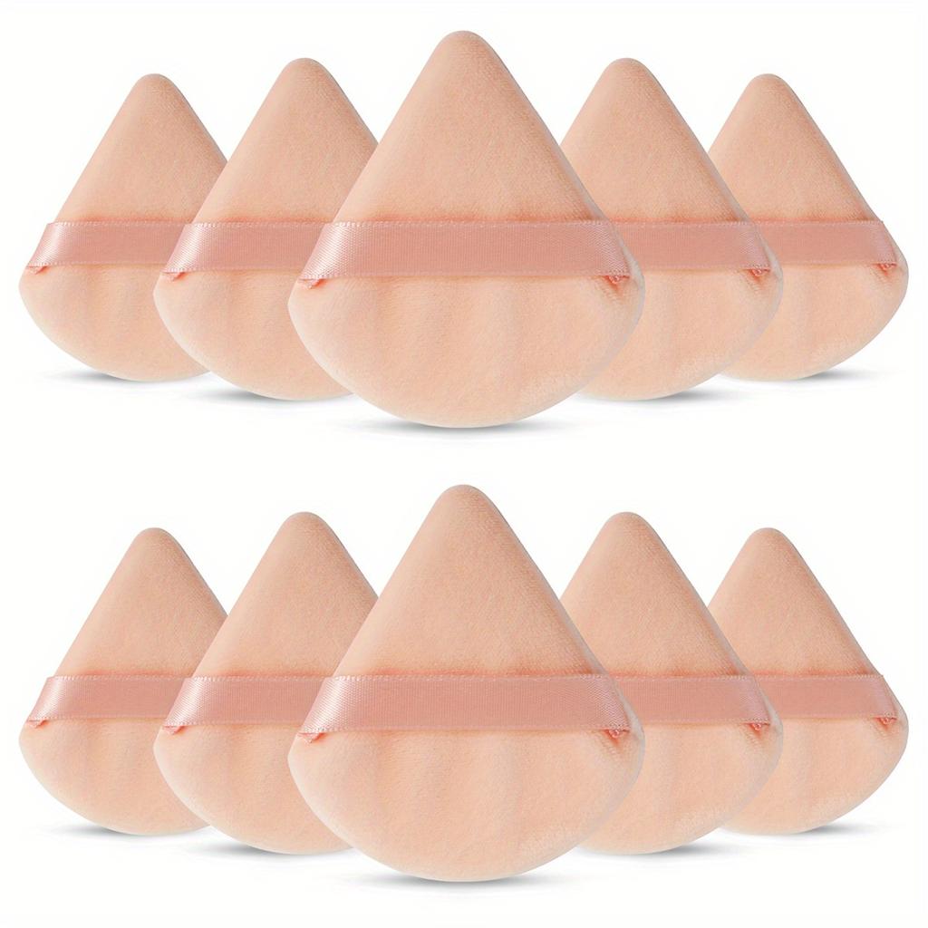 10 Pieces Powder Puffs Triangle Cosmetic Powder Puff Reusable Powder Sponge Makeup Foundation Sponge For Face Powder Makeup Tool