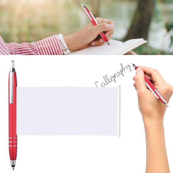 Металлическая шариковая ручка, выдвижной блокнот, прочная конструкция, гладкий зажим для письма, фиксирующий шариковую ручку