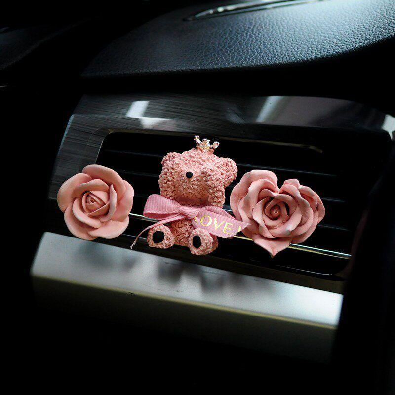 Cute Internet Celebrity Bear Car Aromatherapy Car Vent Teddy Bear Fragrant Stone Car Interior Decoration Perfume Aroma Diffuser