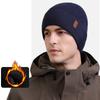 Winter Men's Cold-Proof Wool Hat Adult Outdoor Riding Velvet Warm Outdoor Knitted Hat
