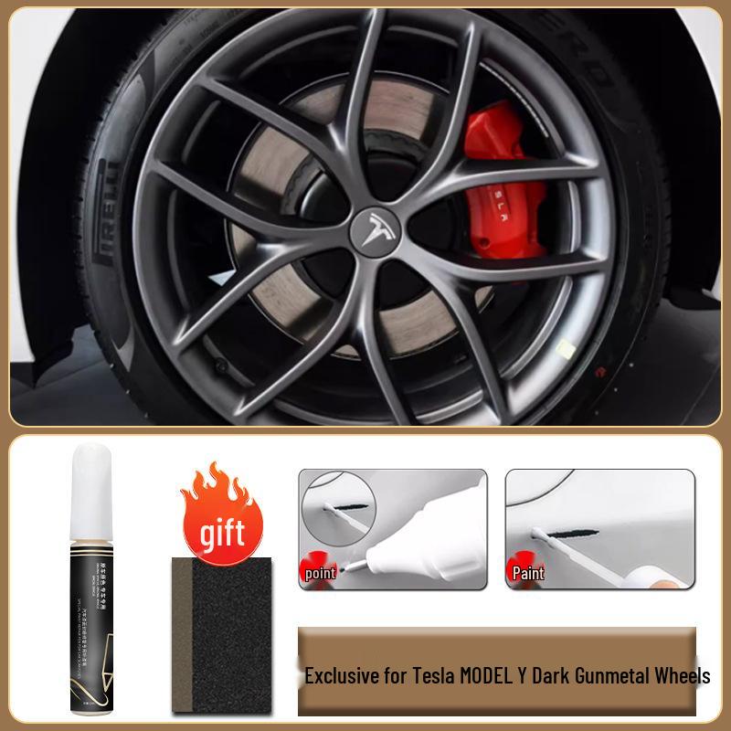 Маркер-подкраска для царапин на дисках Tesla Model Y, Аксессуары для 19" и 20"