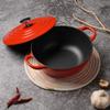 Zhì Shì Cast Iron Enamel Double-Handled Stew Pot