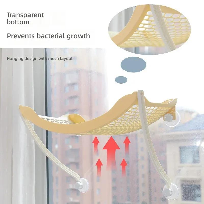 Cat Hammock for Indoor Cats Hanging Window Perch with Suction Cups Soft Plush Nest Swing Toy Scratch Friendly Design
