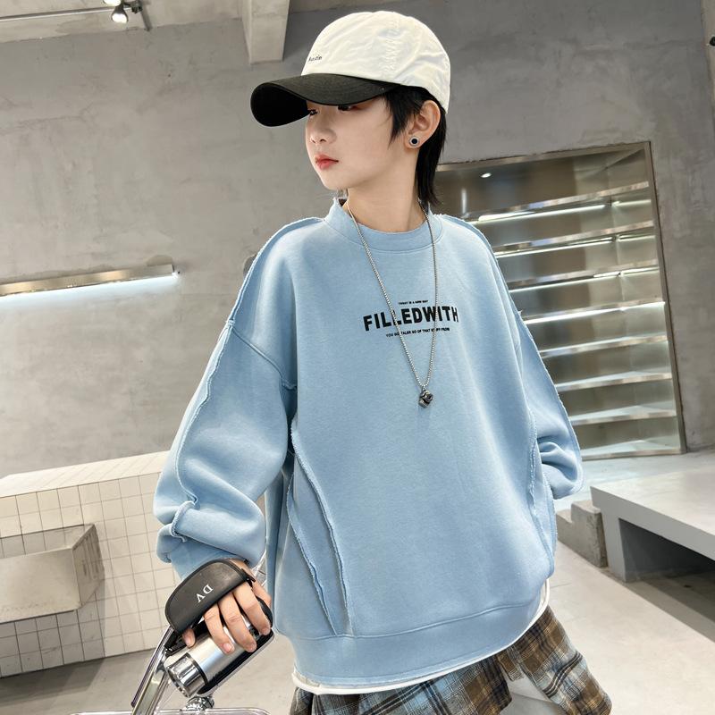 Мальчики Красивый Модный Толстовка 2025 Весна Детский Повседневный Топ