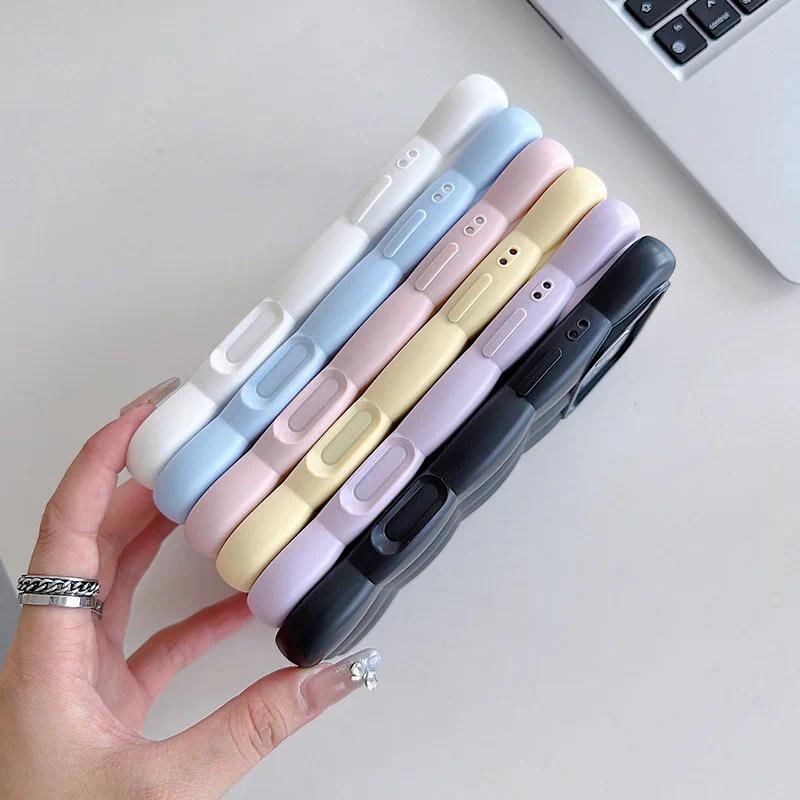 Чехлы для телефона в форме облака для IPhone 18 Pro Max 17 16 15 14 13 Однотонный Мягкий ТПУ Задняя крышка
