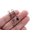 Metal Tool Tackle Swivels Solid Rings Fishing Line Connector Hanging Snap Fishing Pins