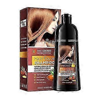 Hair Dye Shampoo 4 in 1, Plant Essence & Mild Formula, Easy to Use, Hair Color Shampoo for Men Women, Natural Plant Hair Dye 400ml
