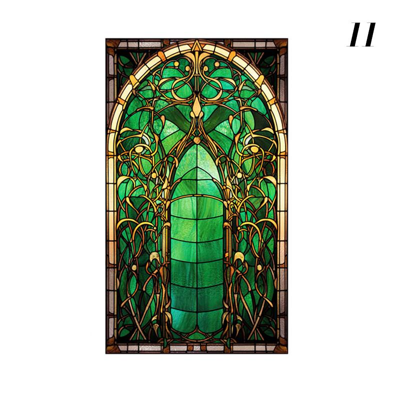Ретро Арт-стекло Пленка Европейский стиль Витраж Церковное искусство Приватность Окна Наклейки Непрозрачный Отель Клуб Веранда Окно Декор Пленка