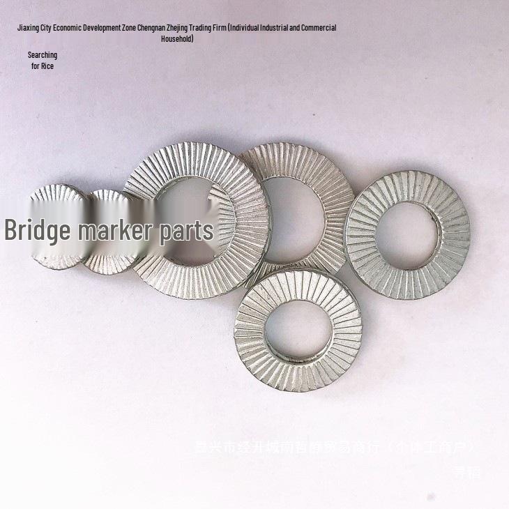 65 Strong Double-Sided Serrated Self-Locking Anti-Slip Washer, Dacromet-Plated, Bonded Double Stack, DIN25201 Standard.