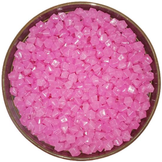 200Pcs Luminous Pebble Beautiful Good Glowing Effect Durable Glow In Dark Rhombus Artificial Stone