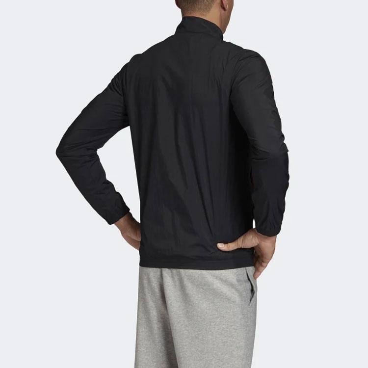adidas Тканая спортивная куртка с воротником-стойкой мужская черная FL3902