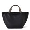 Genuine Leather Handle Nylon Tote Bag for Commuting Bag [Gratante] 2-way Women, Abb-g0001 (Black)