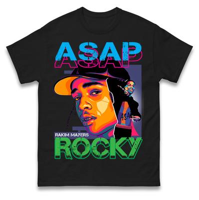 ASAP Rocky Rakim Mayers Футболка Футболки Мужские Женские Унисекс Топы Футболки