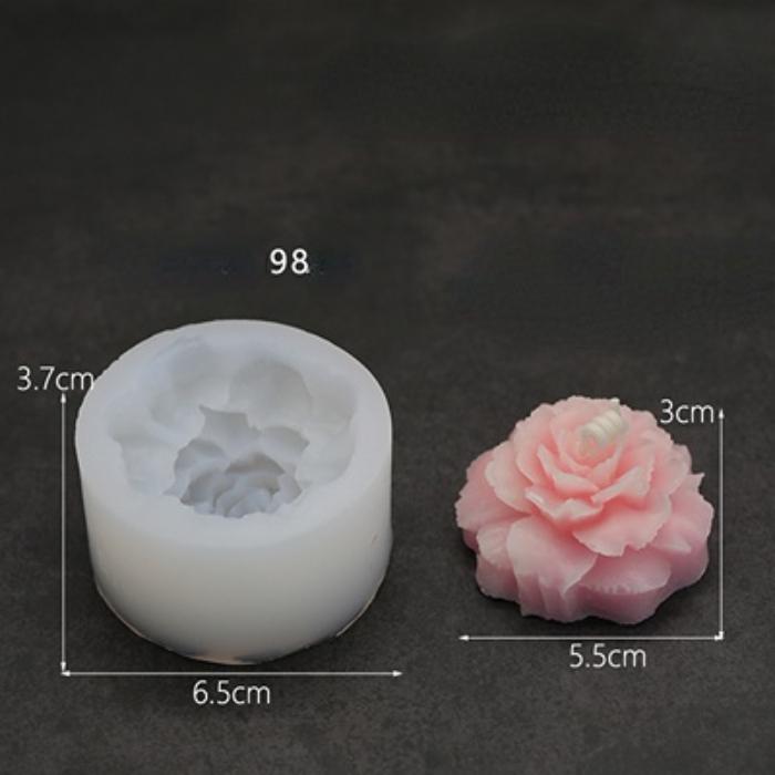 3 вида гвоздика, роза, цветок, форма для свечи, 3D цветок, силиконовая форма, ручная работа, сделай сам, цветочная форма для мыла