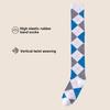 1 Pair Winter Socks Rhombus Printing Over-the-knee Socks Warm Extra Loose Ankles Contrasting Color Stockings for Daily Wear Dancing