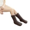 Warm Fluffy Socks Winter Thickened Fuzzy Socks with Elastic Cuffs Solid Color Cozy Sleeping Socks for Indoor Lounging Sleeping