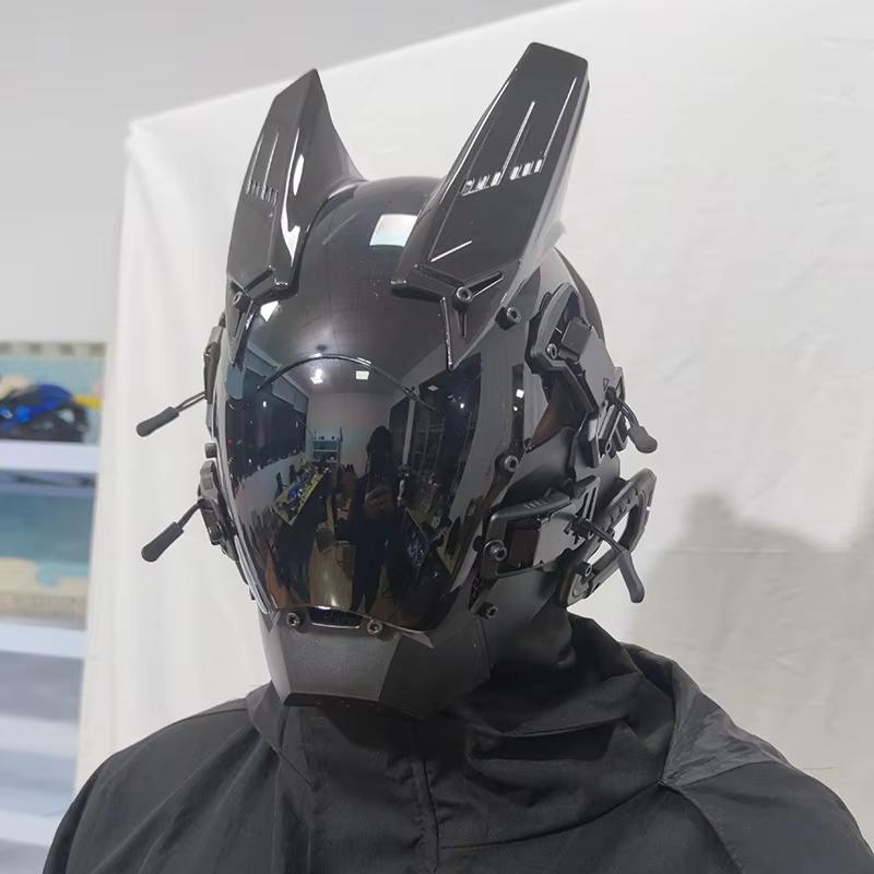 Маски CyberPunk с застежкой M Город Ночи Светодиодные Фестивальные Белые Бронированные Косплей Сценический Реквизит НФ Хэллоуин Вечеринка Подарки Для Взрослых