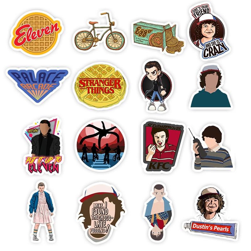 Наклейки Stranger Things 50 шт. Водонепроницаемые ПВХ Наклейки Для Ноутбука Гитары Скейтборда И Многого Другого!