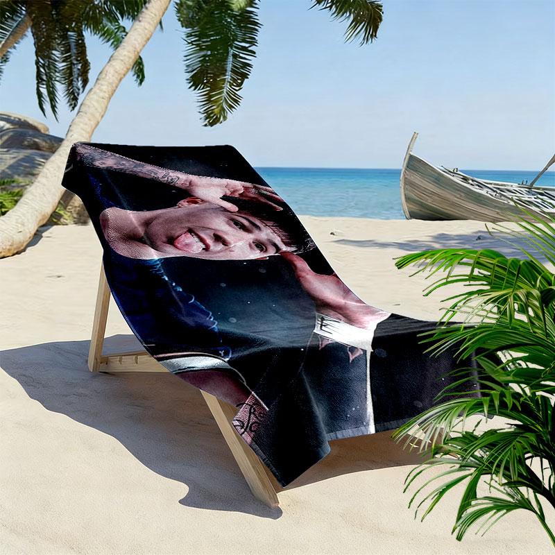 Enzo Fernandez Print Beach Towel, Large Soft Quick Dry Towel for Beach Camping Swimming