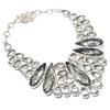 Black Rutile, White Topaz Gemstone 925 Sterling Silver Jewelry Necklace 18"