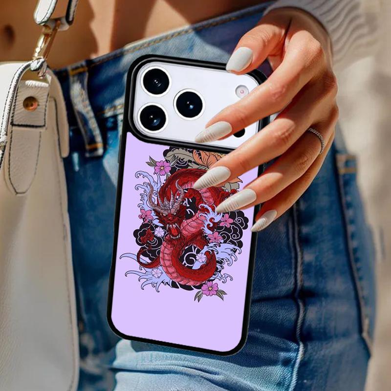 Древний японский дракон Чехол для телефона Для iPhone 17 Air 14 15 13 12 Max Чехол Для Apple 14 15 16 16e 11 Pro Max Plus Coque