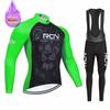 Team 2023 RCN Ropa Ciclismo Bike Wear Warm Winter Fleece Jerseys Men's Bicycle Suits Bib Pants Triathlon Cycling Clothing Sets
