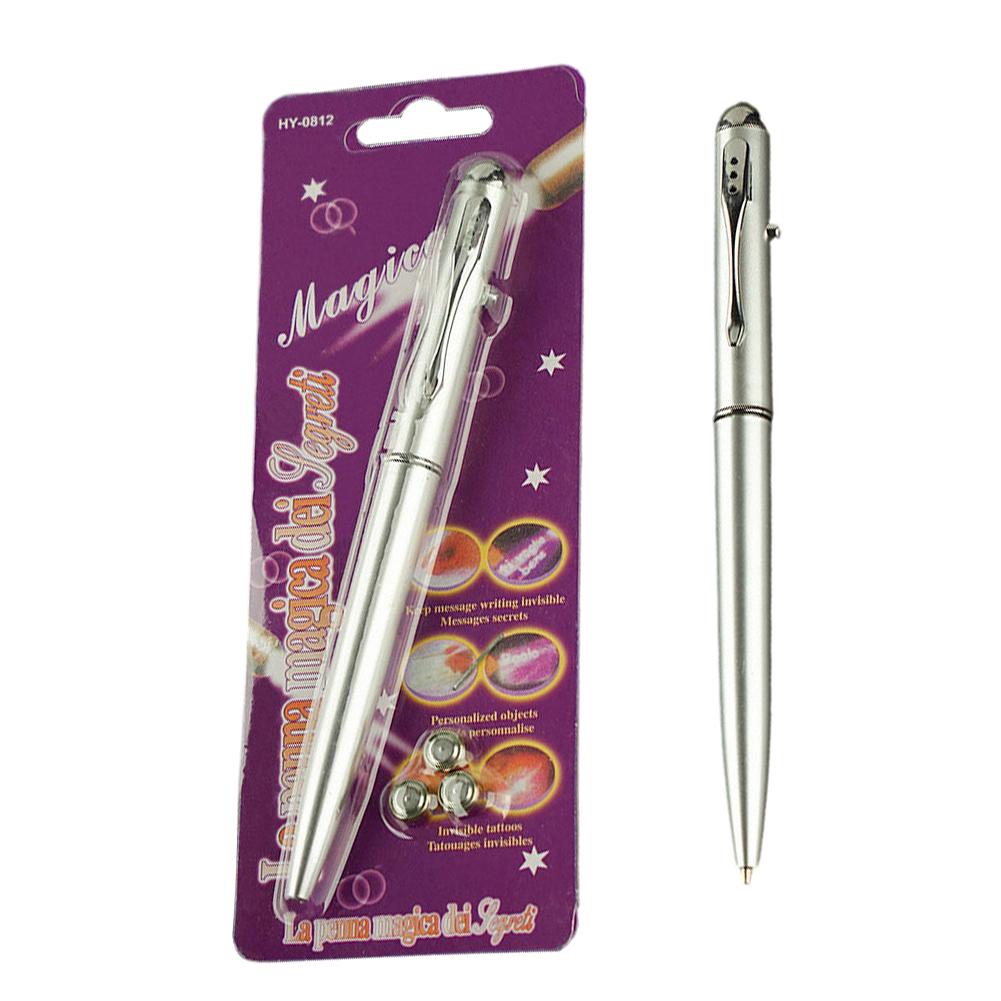 Секретная ручка с невидимыми чернилами, ручка-маркер для защиты от подделок, ручки для секретных сообщений со светодиодной УФ-лампой, секретная шариковая ручка, призы для класса