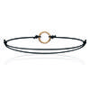[K5166] - Black 'Choreography' Gold Plated Bracelet - 10 Mm