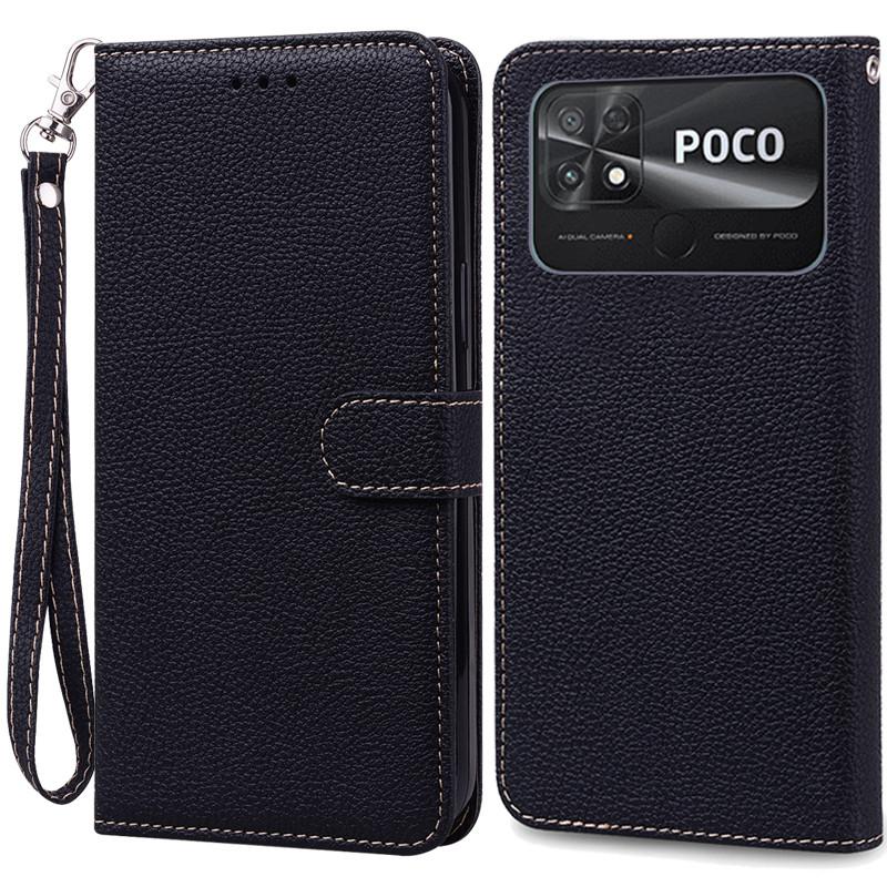 POCO C40 Case Leather Wallet Flip Case For POCO C40 Case Xiaomi POCO C40 C 40 PocoC40 Phone Cover Coque Fundas Etui Shell
