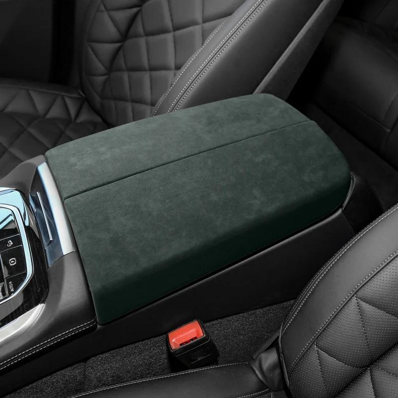 Итальянская Премиум Замшевая Накладка для BMW X5 X6 G05 G06 2019 2020 2021 2022 Автомобильная Центральная Консоль Подлокотник Коврик Внутренняя Отделка Аксессуары