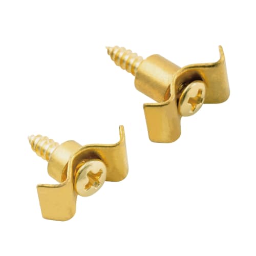 Musiclily Basic Vintage Feather-Shaped String Retainers for Squier Strat and Tele Electric Guitars, Gold (Set of 2)