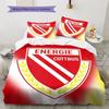 Energie Cottbus Football Club Badge Emblem Print 3‑Pieces Duvet Cover Set Soccer Fan Bedding Set Bedroom Home Decor Without Pillow Core Comforter