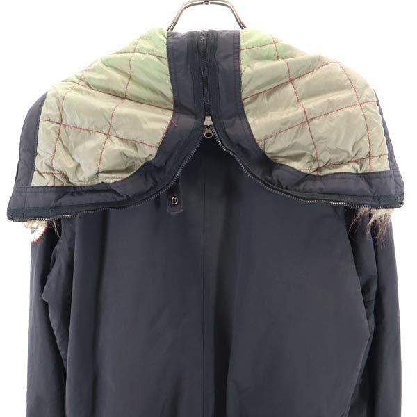 Napapijri Куртка нейлоновая с хлопковым наполнителем, с длинным рукавом, S, черная, капюшон с мехом, мужская, б/у