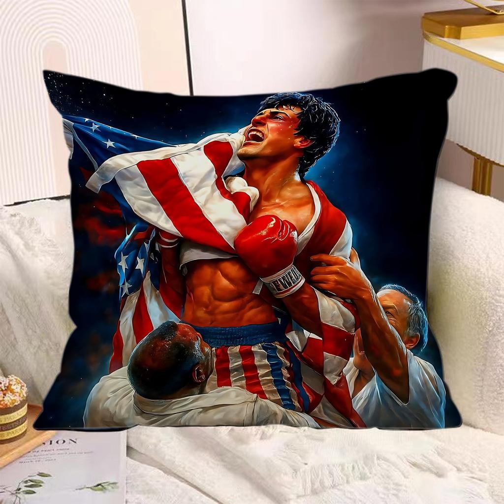 Classic Movie Pillow Covers Cartoon Sofa Decorative Home Doublesided Printing Short Plush Cute Cushion RRocky Cover