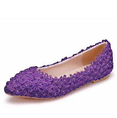 Модная обувь больших размеров для женщин 35-43 Весна Лето Женские платформы Балетки Вечерние Свадебные Туфли Повседневные Кружевные Слипоны Zapatos De Mujer