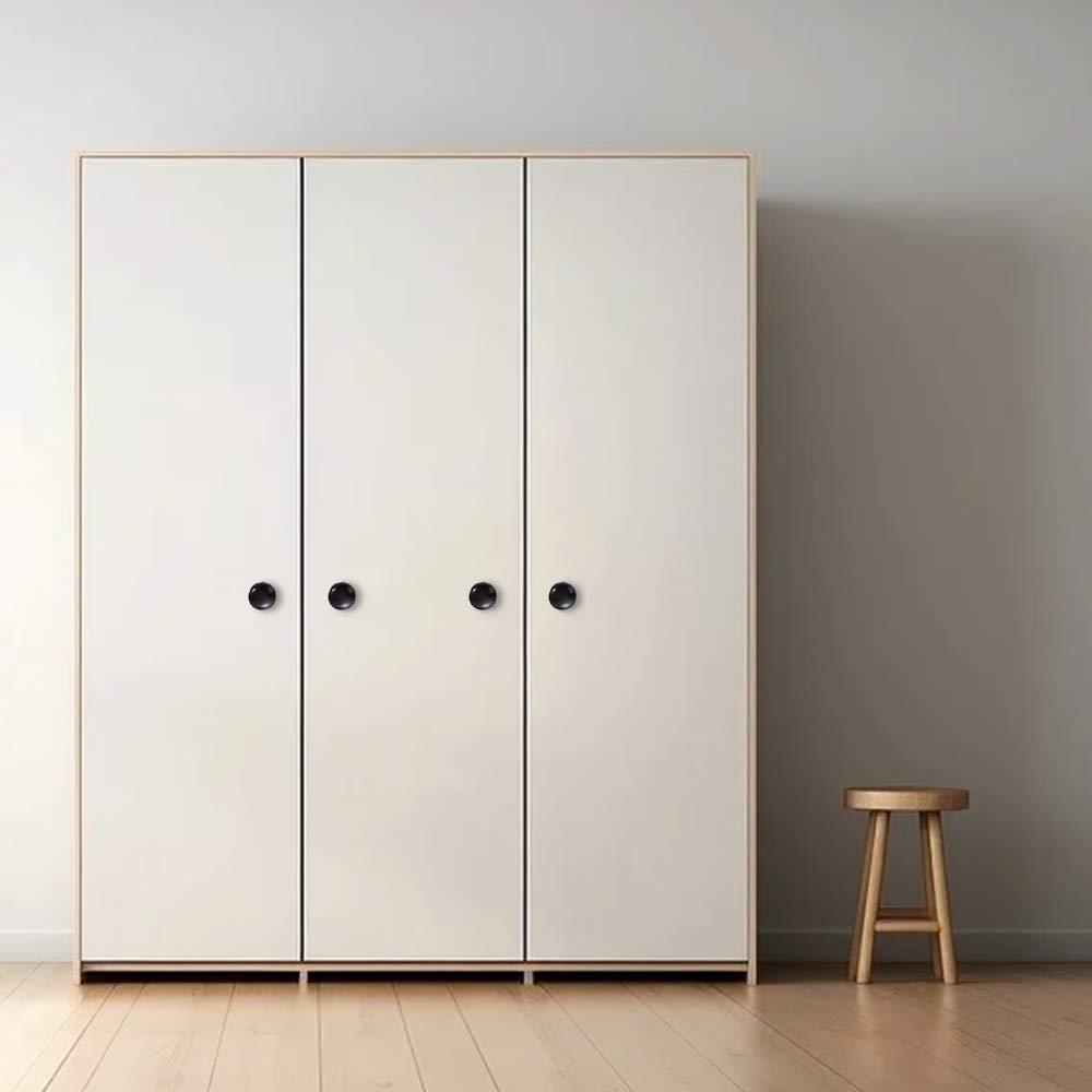 Rust-Resistant Walnut Wood Cabinet Knobs Easy-Grip Design Drawer Pulls Handles Wardrobe