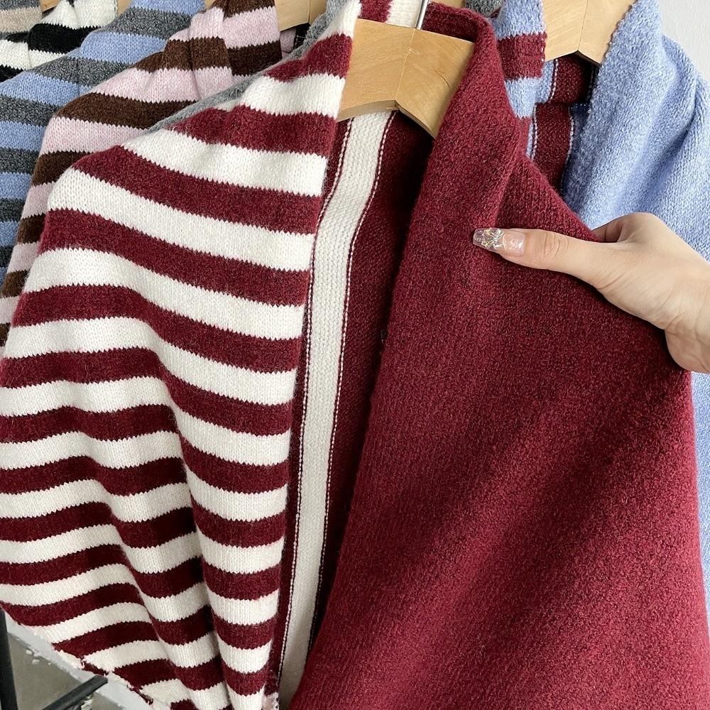Soft Knitted Triangular Scarf Warm Winter Shawl Wrap Retro Wool Triangle Scarf Women