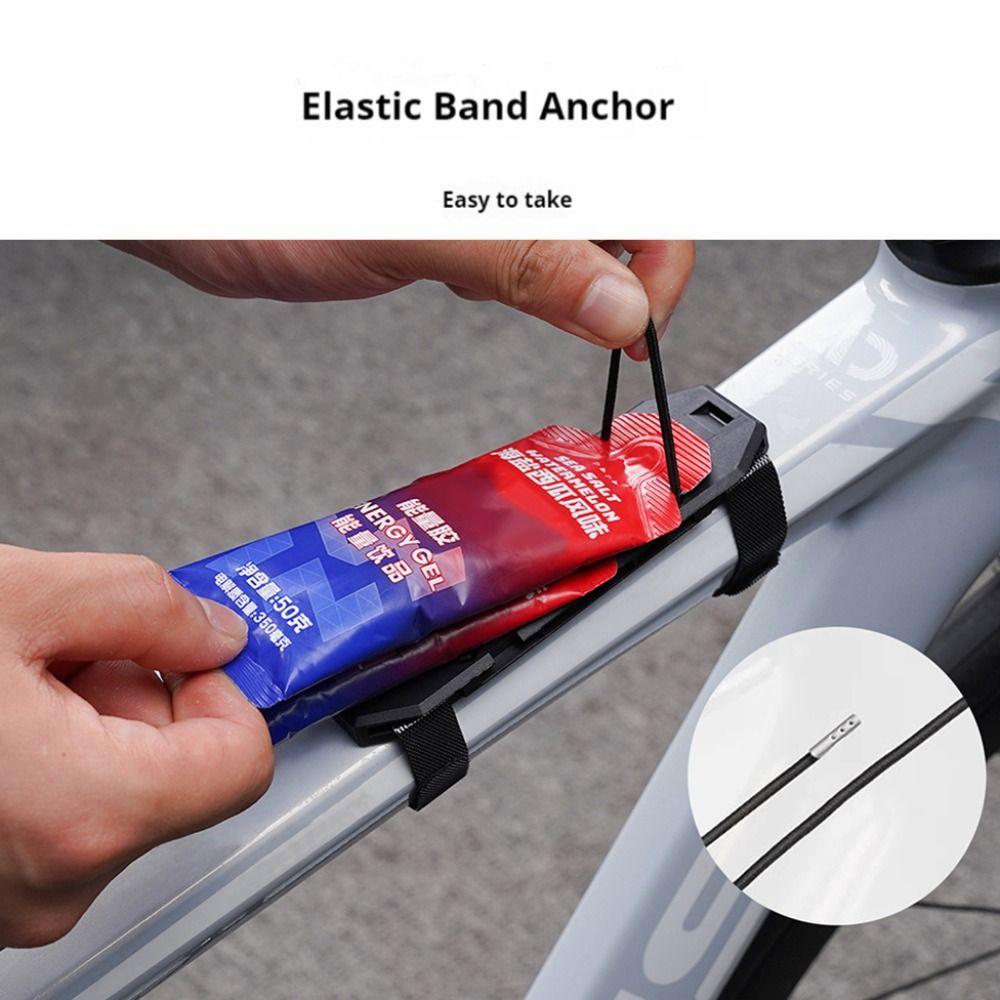 Portable Bicycle Energy Gel Holder Black Easy To Use Bicycle Energy Gel Fixator Lightweight Elastic Rope Bike Energy Bar Buckle