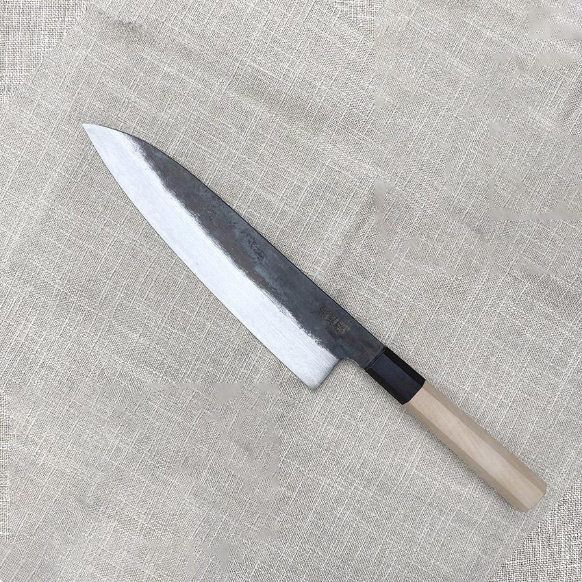 8.3 Inch Chef Knife T12A High-carbon Steel Core Blade Wood Handle Slicing Cleaver Gyutou Handmade Kitchen Knife Customizable