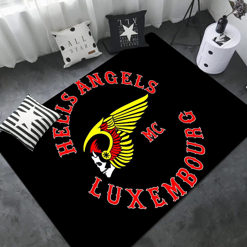 Hell Angels Винтажный Коврик для Двери Мотоцикл Нескользящие Коврики для Ванной Туалета Ковер в Спальню Нордический Домашний Декор