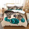 Cute Dog Bedding Set Single Twin Full Queen King Size Pet Dog Bed Set Aldult Kid Bedroom Duvetcover Sets 3D Print 030