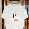 Hanging Duck Cartoon Graphic Print T-Shirt,Lightweight T-Shirt Breathable Cool, Comfortable Wear