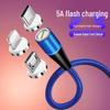 5A Super Fast Charging Magnetic 3-in-1 Data Cable with Round Head