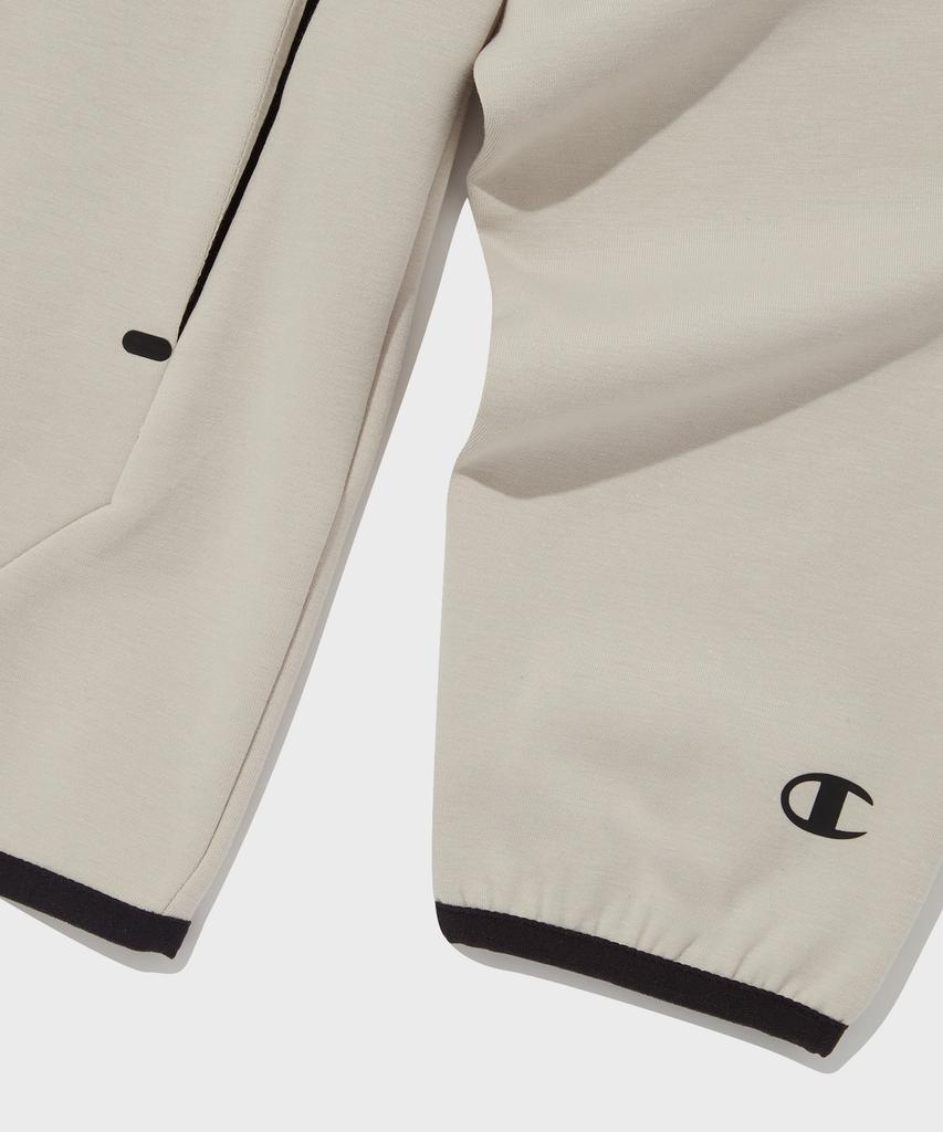 Champion Эластичный Интерлок Худи на молнии Обычный Бежевый