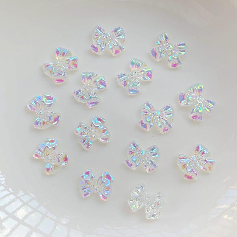 30 шт. 9*11 мм прозрачные 3D стразы из смолы Фестиваль бабочек AB Аврора ручная работа DIY художественное украшение